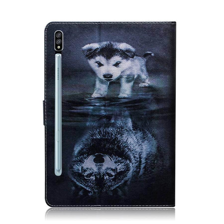 Galaxy Tab S7 11 T870 T875 TPU Smart Painted Leather Tablet Stand Case - CaseBuddy