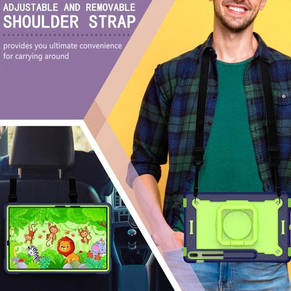 CaseBuddy Australia Casebuddy Galaxy Tab S7 Lite 12.4 T730 T735 Heavy Duty Shockproof Stand