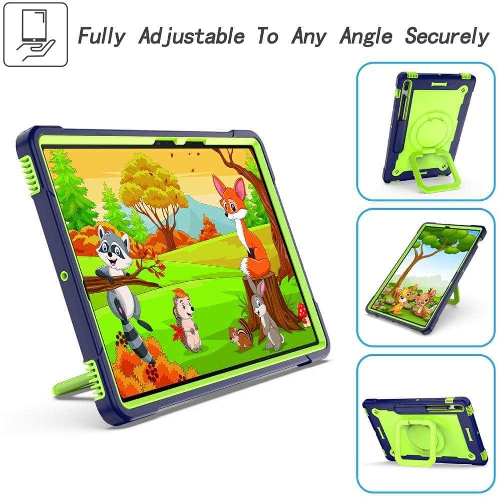 CaseBuddy Australia Casebuddy Galaxy Tab S7 Lite 12.4 T730 T735 Heavy Duty Shockproof Stand