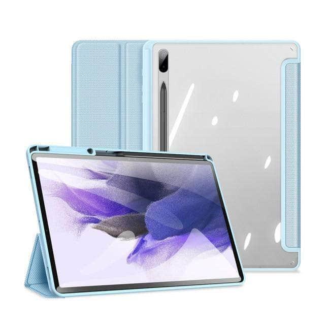 CaseBuddy Australia Casebuddy Blue Galaxy Tab S7 Lite 12.4 T730 T735 Smart Sleep Wake Pencil Holder Stand