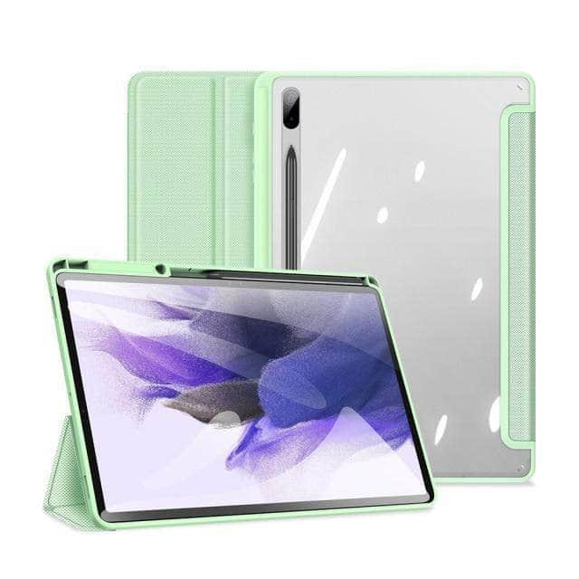 CaseBuddy Australia Casebuddy green Galaxy Tab S7 Lite 12.4 T730 T735 Smart Sleep Wake Pencil Holder Stand