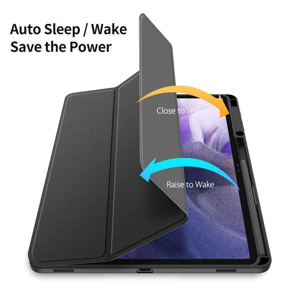 CaseBuddy Australia Casebuddy Galaxy Tab S7 Lite 12.4 T730 T735 Smart Sleep Wake Pencil Holder Stand