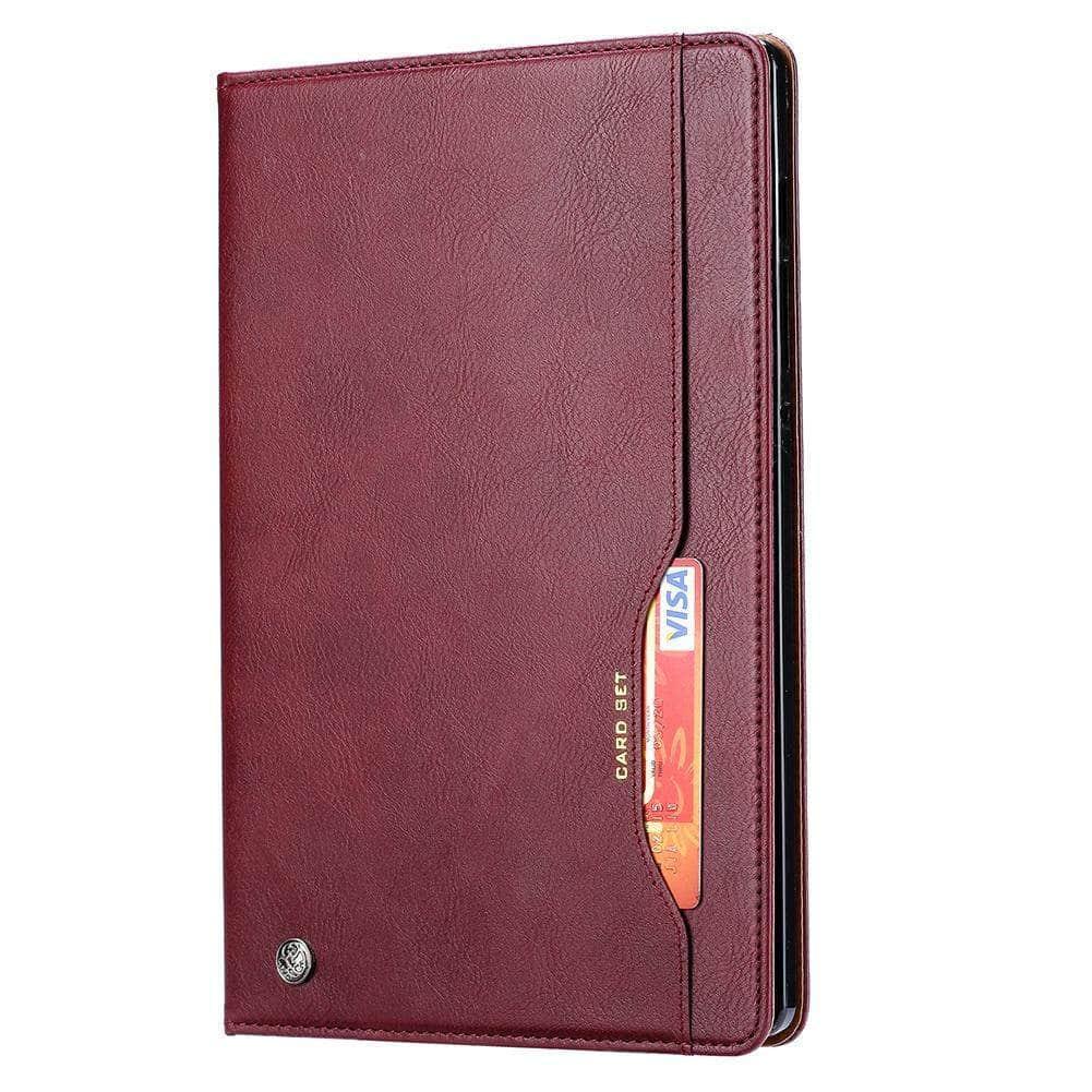Galaxy Tab S7 Plus 12.4 T970 T975 Folding Flip Stand Card Slot Wallet - CaseBuddy