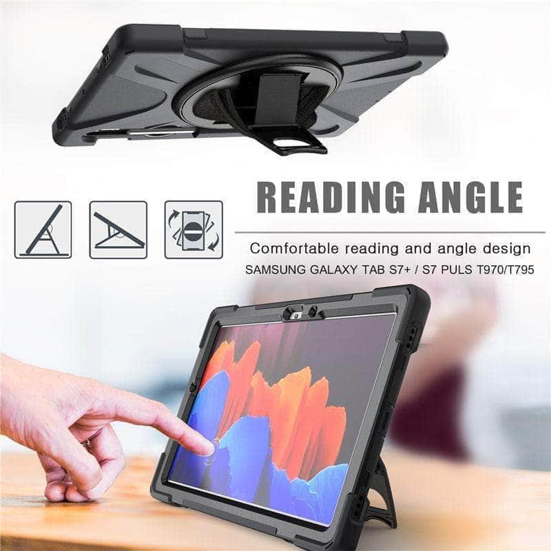 CaseBuddy Australia Casebuddy Galaxy Tab S7 Plus S T970 T975 12.4 Rugged Pencil Holder Hard Stand