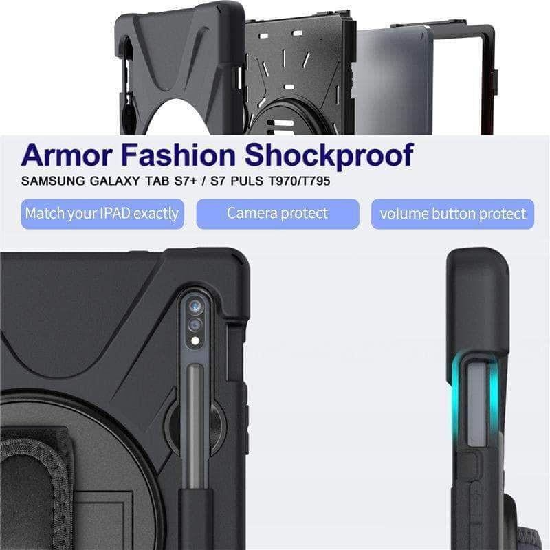 CaseBuddy Australia Casebuddy Galaxy Tab S7 Plus S T970 T975 12.4 Rugged Pencil Holder Hard Stand
