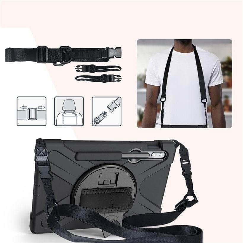 CaseBuddy Australia Casebuddy Galaxy Tab S7 Plus S T970 T975 12.4 Rugged Pencil Holder Hard Stand