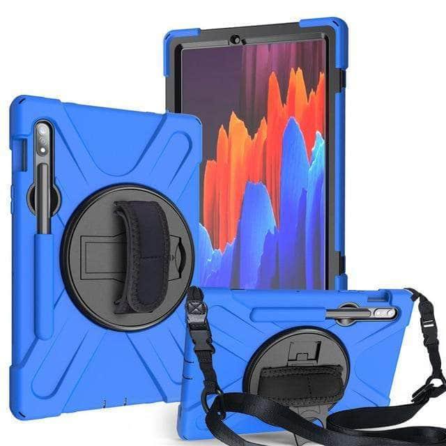 CaseBuddy Australia Casebuddy Blue / S7 Plus 12.4 T970 Galaxy Tab S7 Plus S T970 T975 12.4 Rugged Pencil Holder Hard Stand