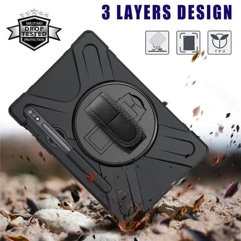 CaseBuddy Australia Casebuddy Galaxy Tab S7 Plus S T970 T975 12.4 Rugged Pencil Holder Hard Stand