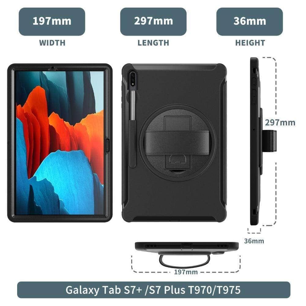 CaseBuddy Australia Casebuddy Galaxy Tab S7 Plus T970 2020 12.4 Shockproof Rugged Heavy Duty Case