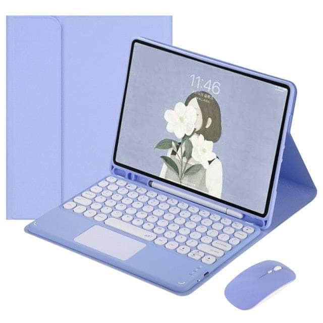 CaseBuddy Australia Casebuddy purple keycase mouse / English Galaxy Tab S8 11 X700 Touchpad Keyboard Case