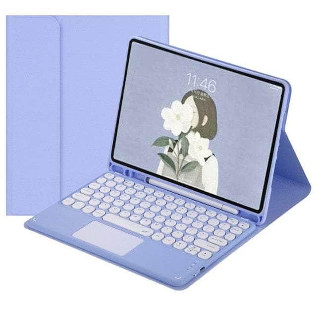 CaseBuddy Australia Casebuddy purple key case / English Galaxy Tab S8 11 X700 Touchpad Keyboard Case