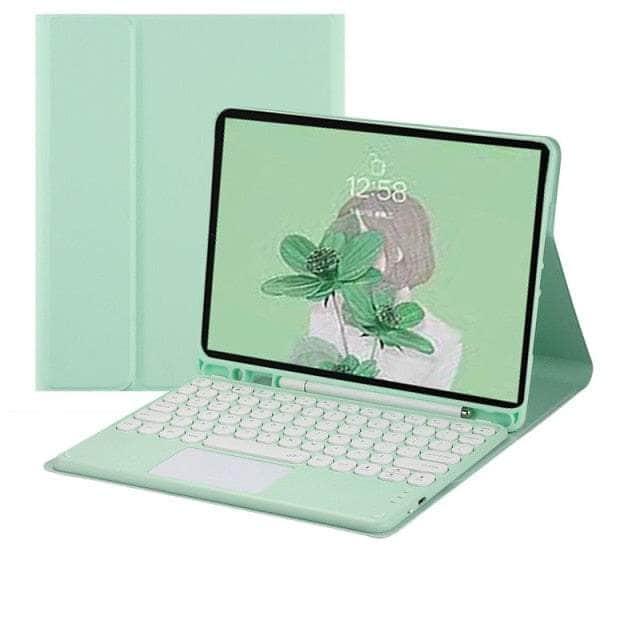 CaseBuddy Australia Casebuddy mint key case / English Galaxy Tab S8 11 X700 Touchpad Keyboard Case