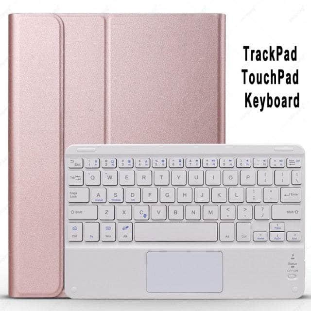 CaseBuddy Australia Casebuddy Rose Gold with White / S8 11 X700 X706 Galaxy Tab S8 11 X700 Wireless Leather Keyboard Trackpad Case