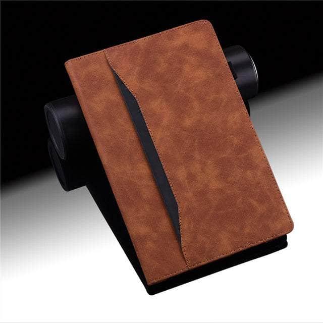 CaseBuddy Australia Casebuddy Brown / Galaxy Tab S8 Ultra 2022 Galaxy Tab S8 Ultra 2022 X900 Flip Wallet Card Stand Cover