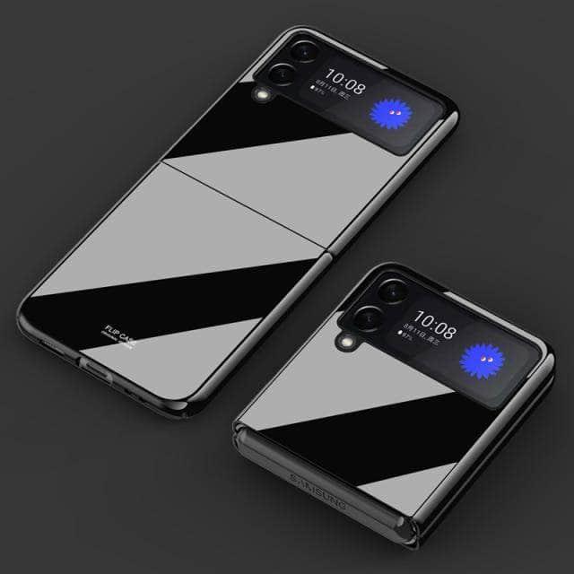 CaseBuddy Australia Casebuddy for Galaxy Z Flip 3 / black Galaxy Z Flip 3 5G Ultra-Thin Color Embossing Cover