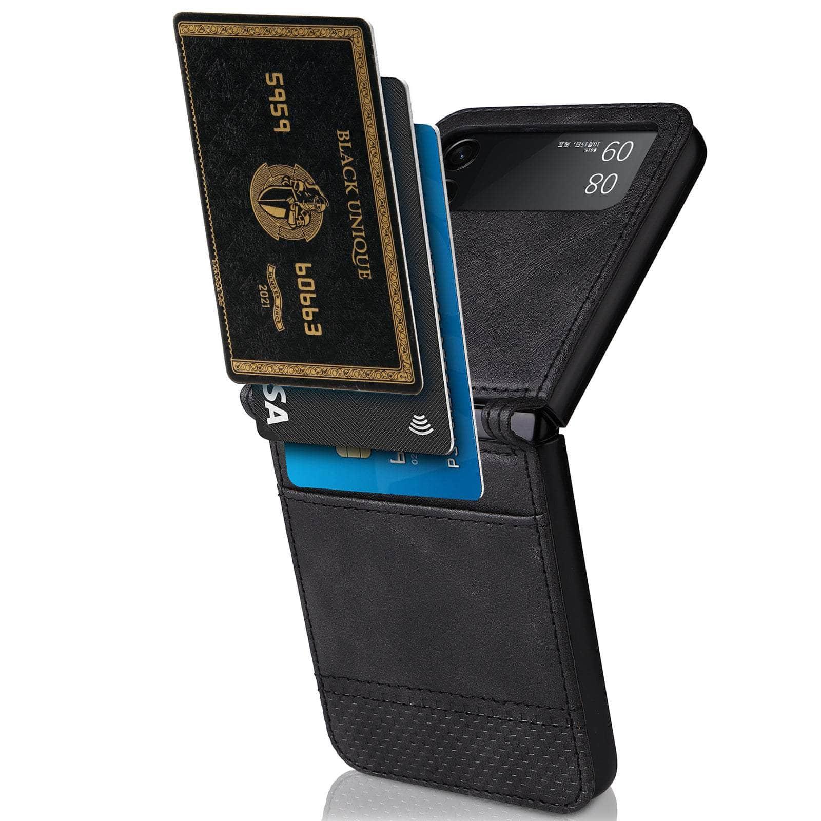 Casebuddy Galaxy Z Flip 3 Card Pocket Leather Case