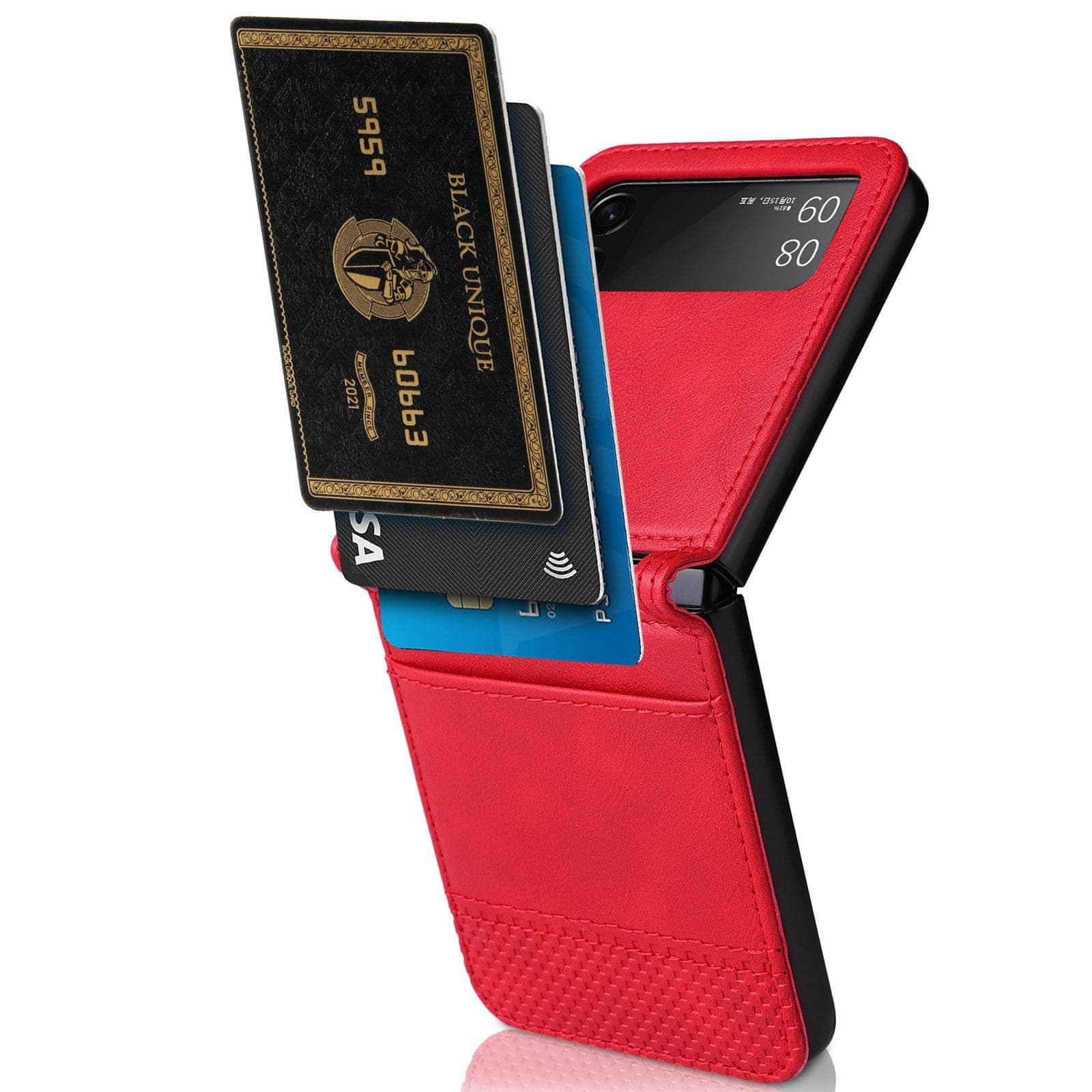 Casebuddy Galaxy Z Flip 3 Card Pocket Leather Case