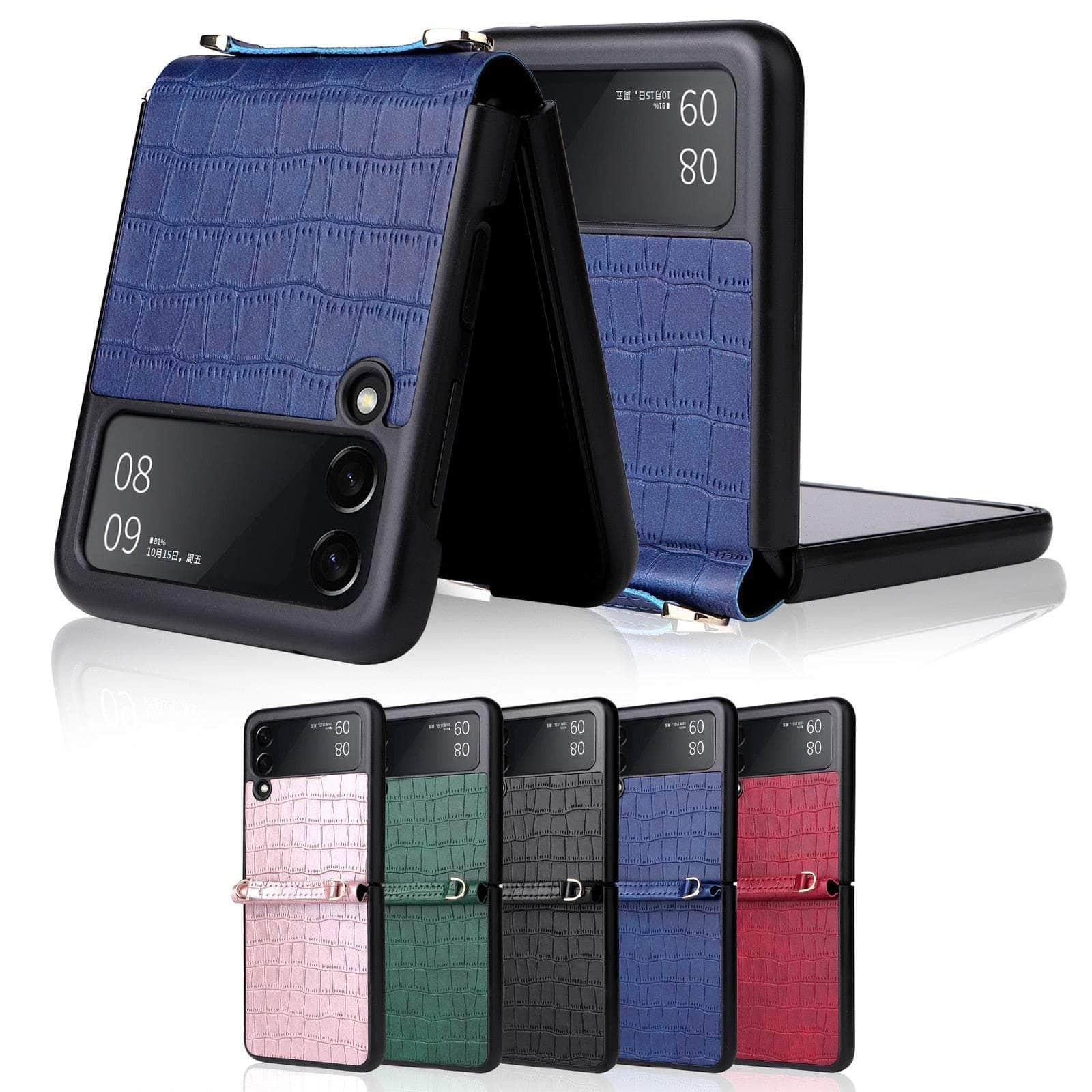 Casebuddy Galaxy Z Flip 3 Leather Hand Strap Case