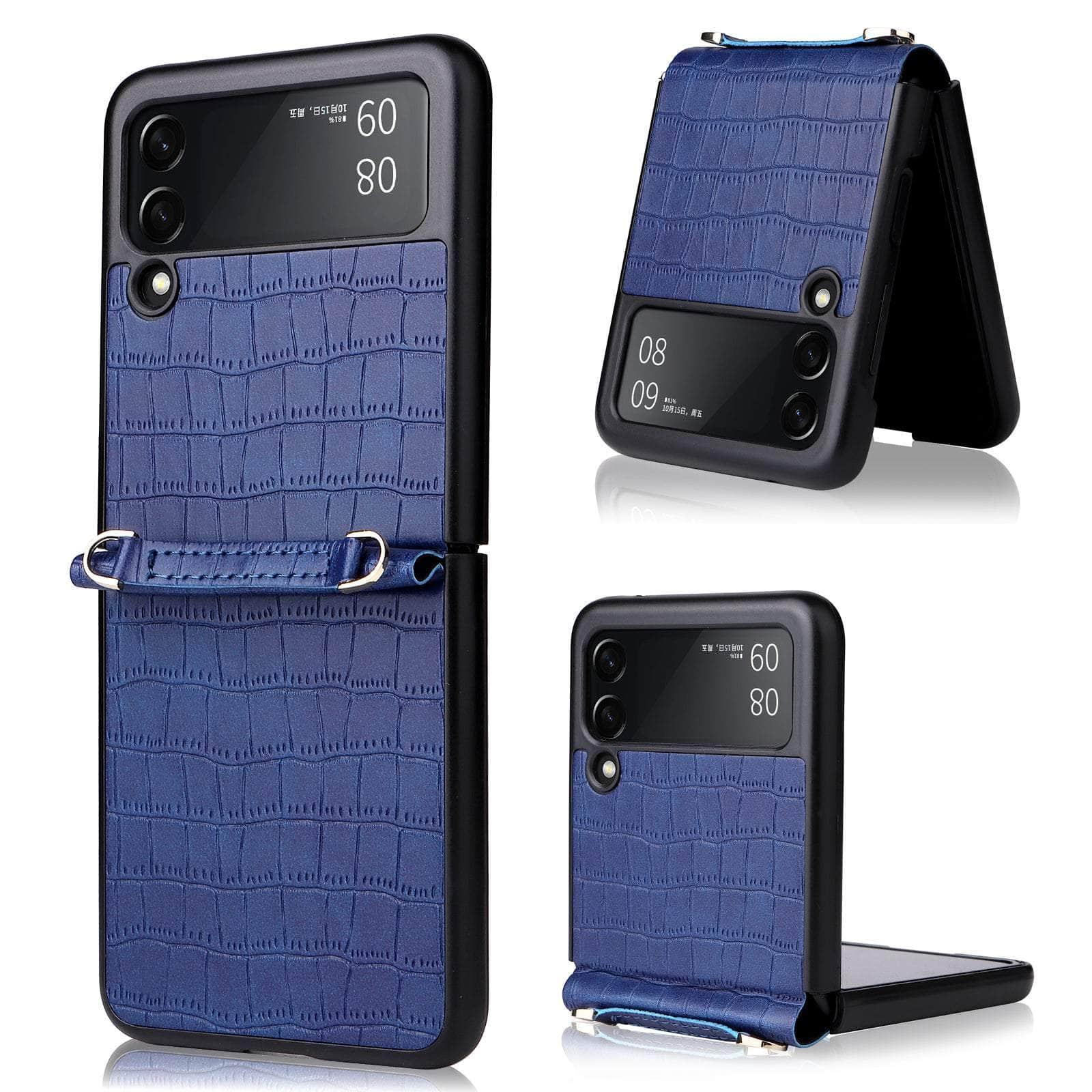 Casebuddy Galaxy Z Flip 3 Leather Hand Strap Case