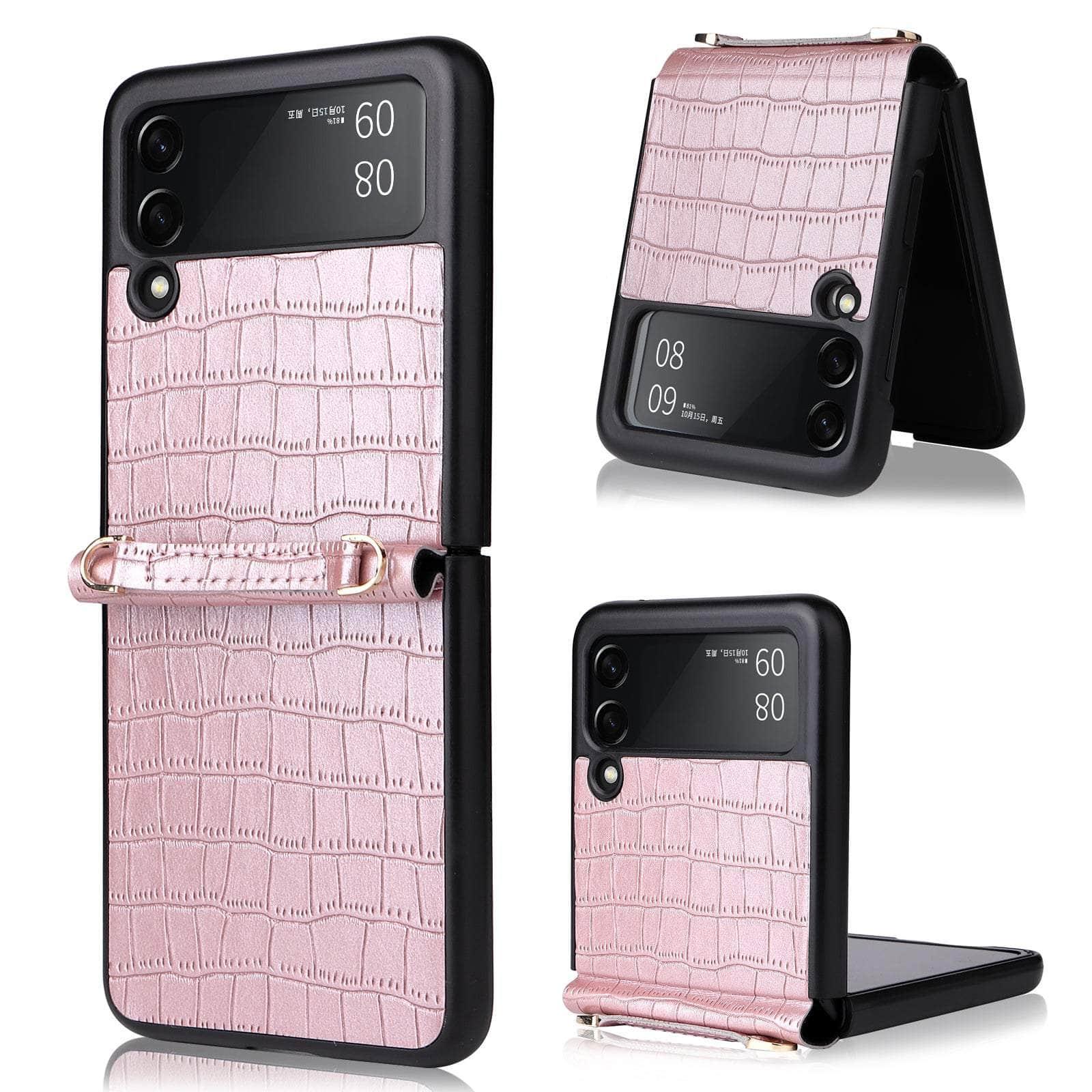 Casebuddy Galaxy Z Flip 3 Leather Hand Strap Case