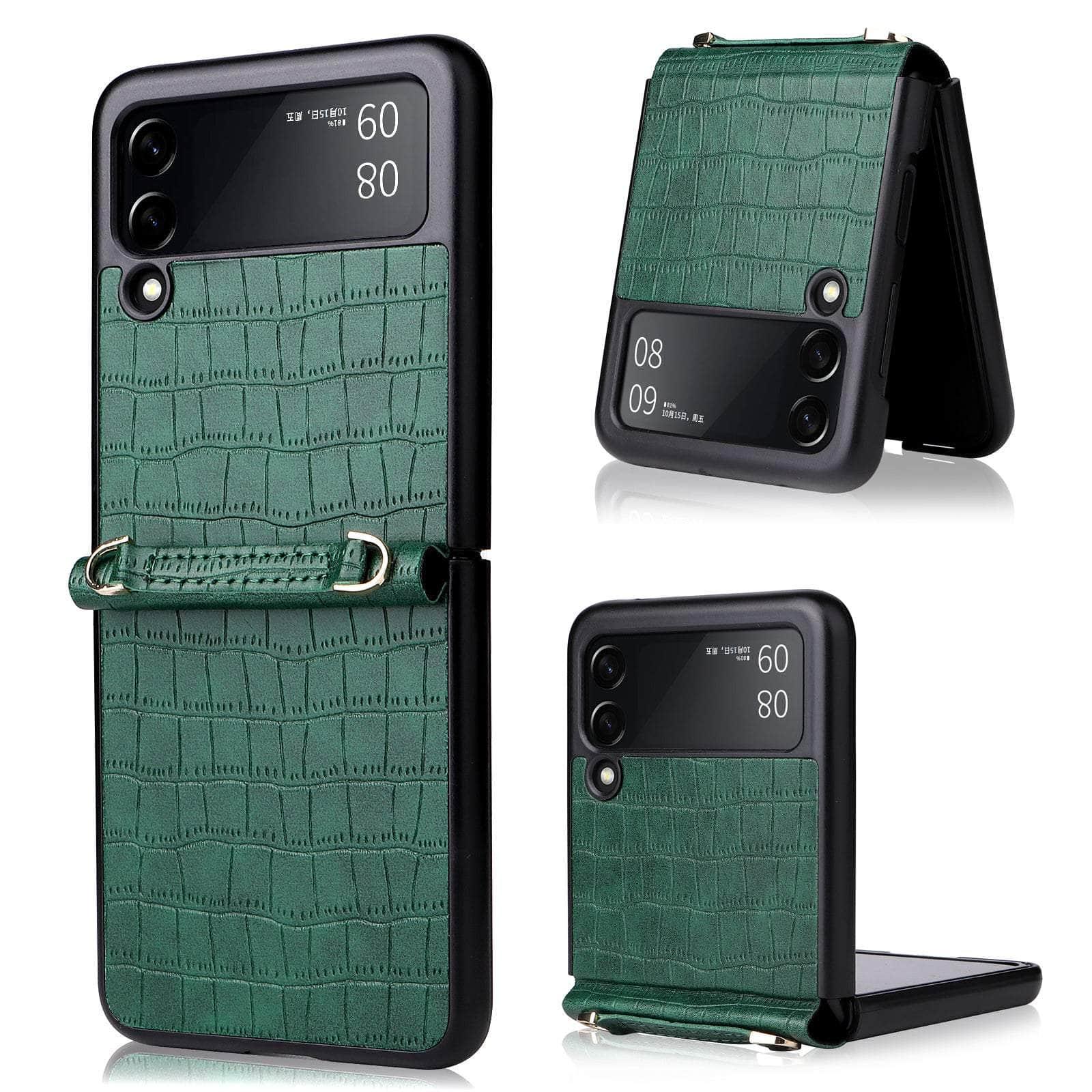 Casebuddy Galaxy Z Flip 3 Leather Hand Strap Case