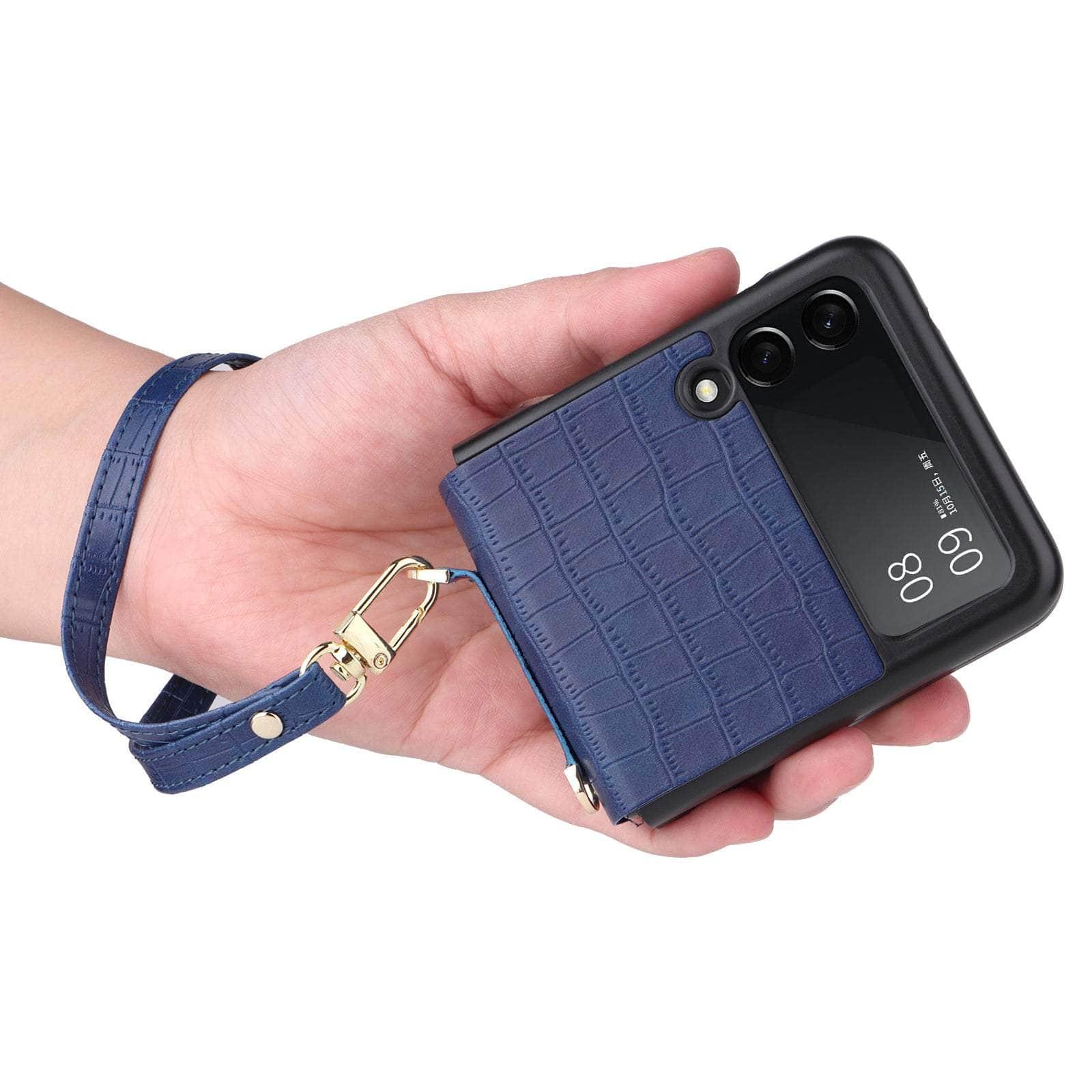 Casebuddy Galaxy Z Flip 3 Leather Hand Strap Case