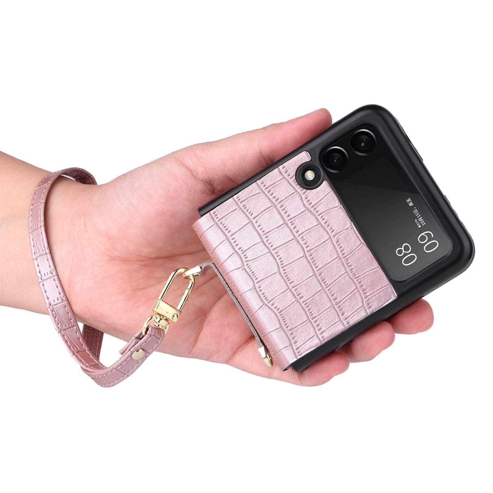 Casebuddy Galaxy Z Flip 3 Leather Hand Strap Case