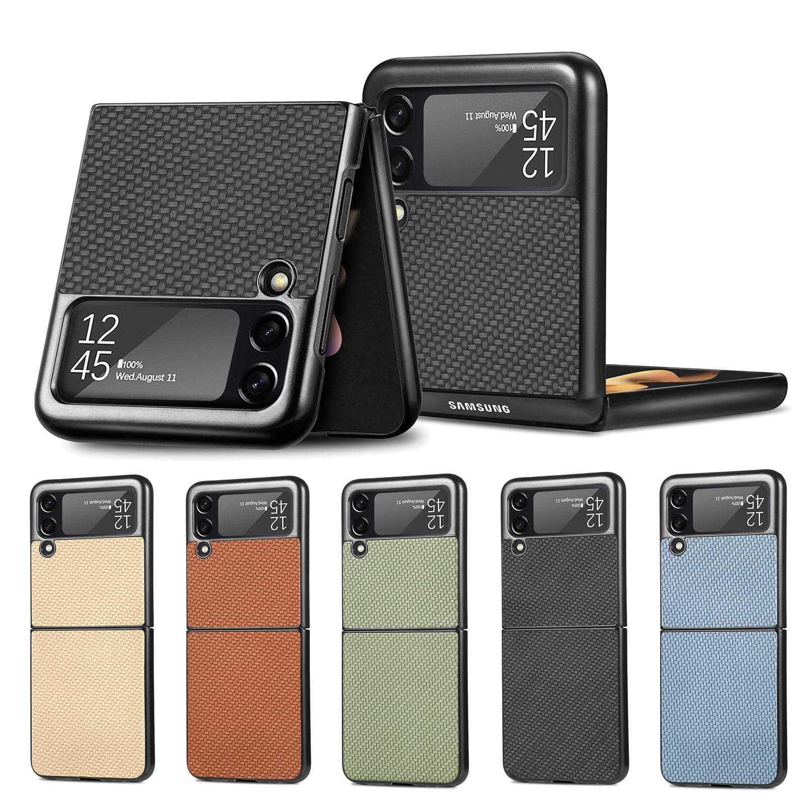 Casebuddy Galaxy Z Flip 3 Luxury Carbon Fiber Slim Case