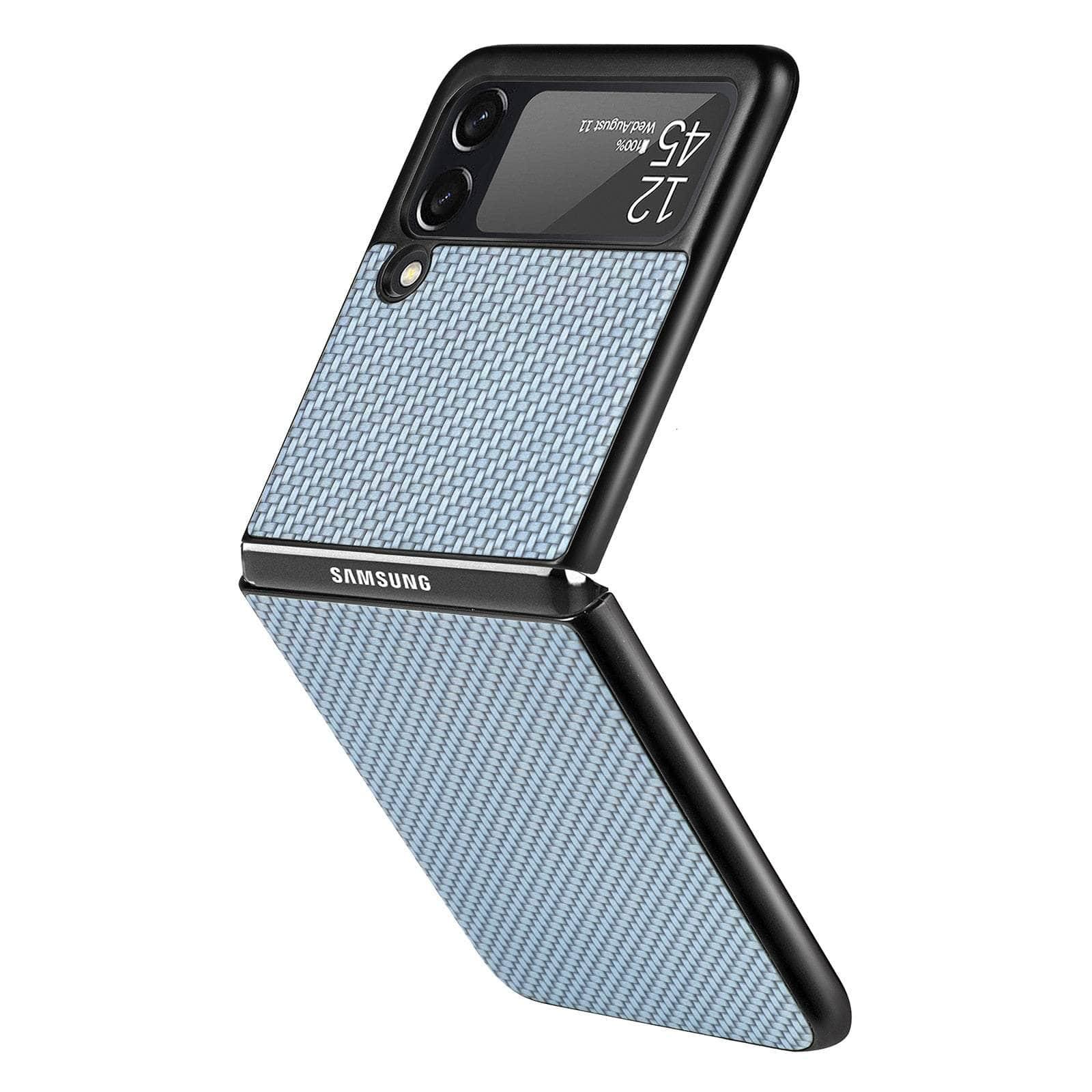 Casebuddy for Galaxy Z Flip 3 / Blue Galaxy Z Flip 3 Luxury Carbon Fiber Slim Case