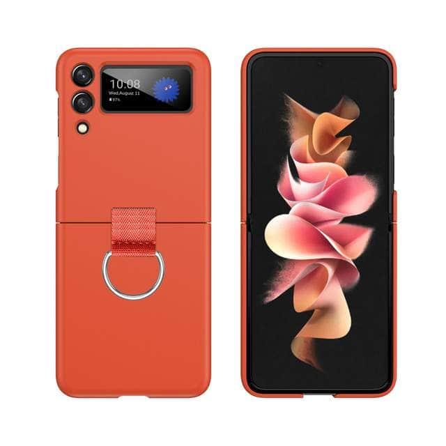 Casebuddy Pink Red / For Z Flip 3 Galaxy Z Flip 3 Shockproof Finger Ring