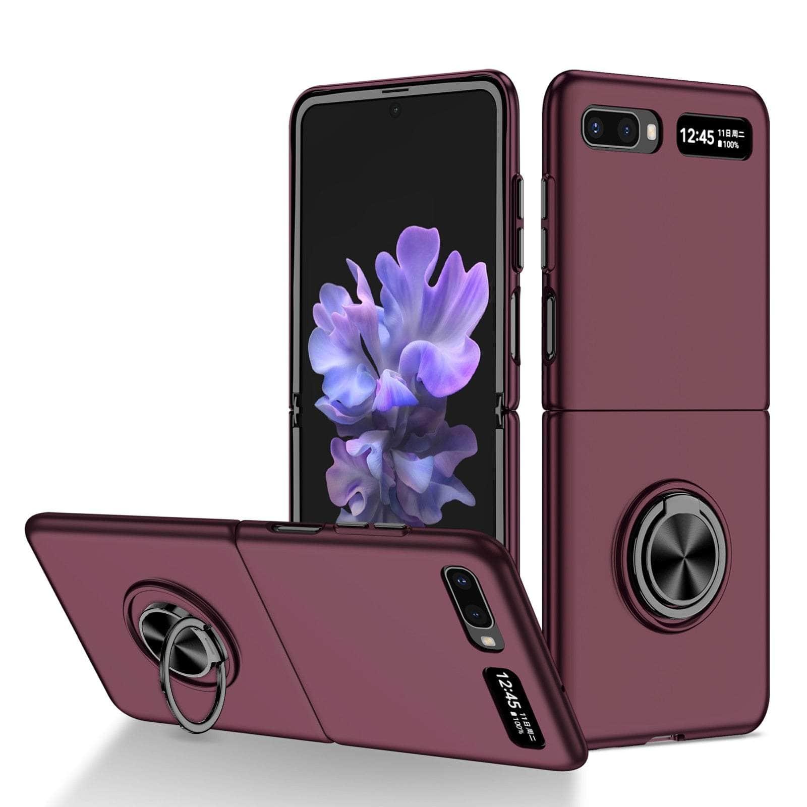 Casebuddy Wine Red / for Samsung Z Flip 4 Galaxy Z Flip 4 Anti-Falling Kickstand Ring Case