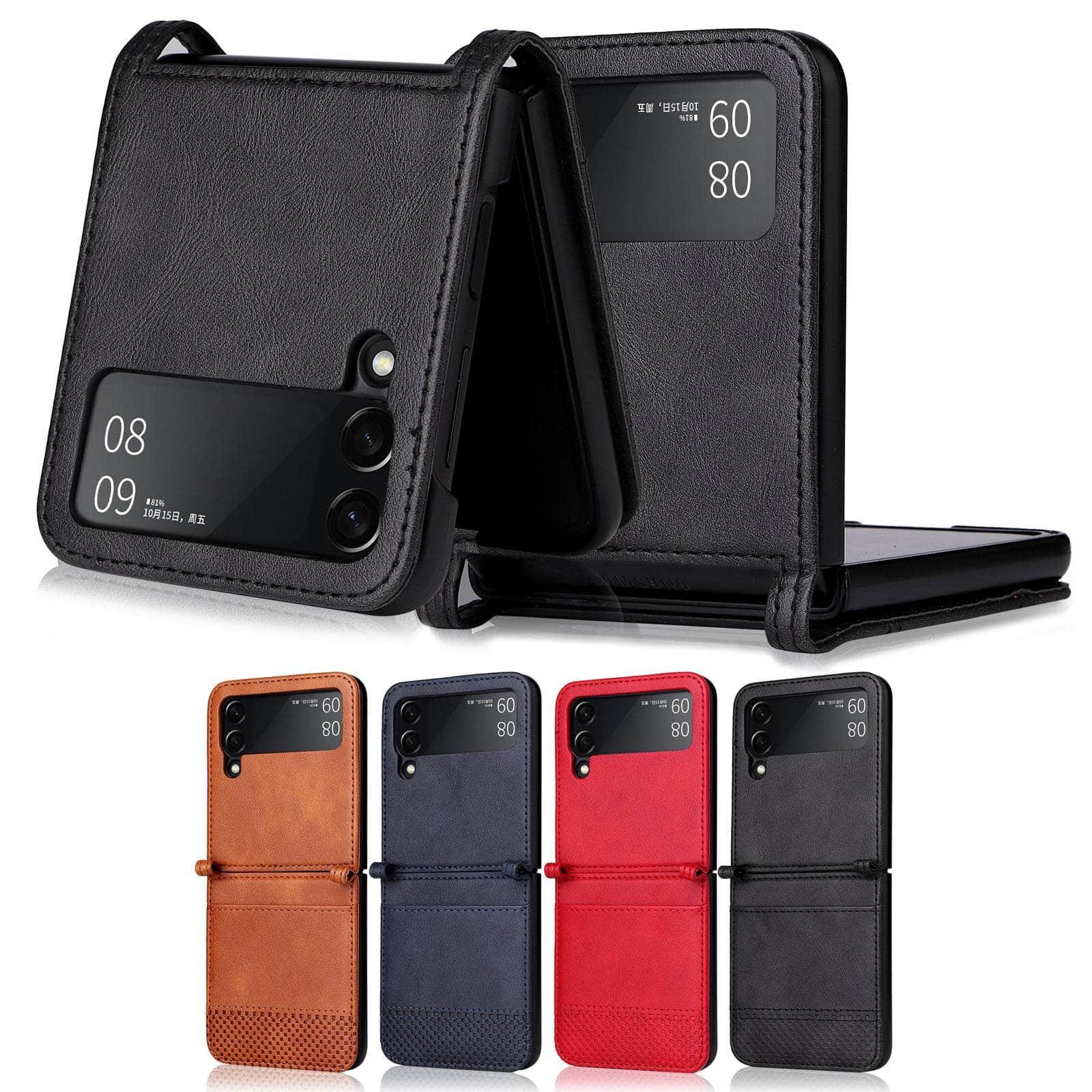 Casebuddy Galaxy Z Flip 4 Card Pocket Leather Case
