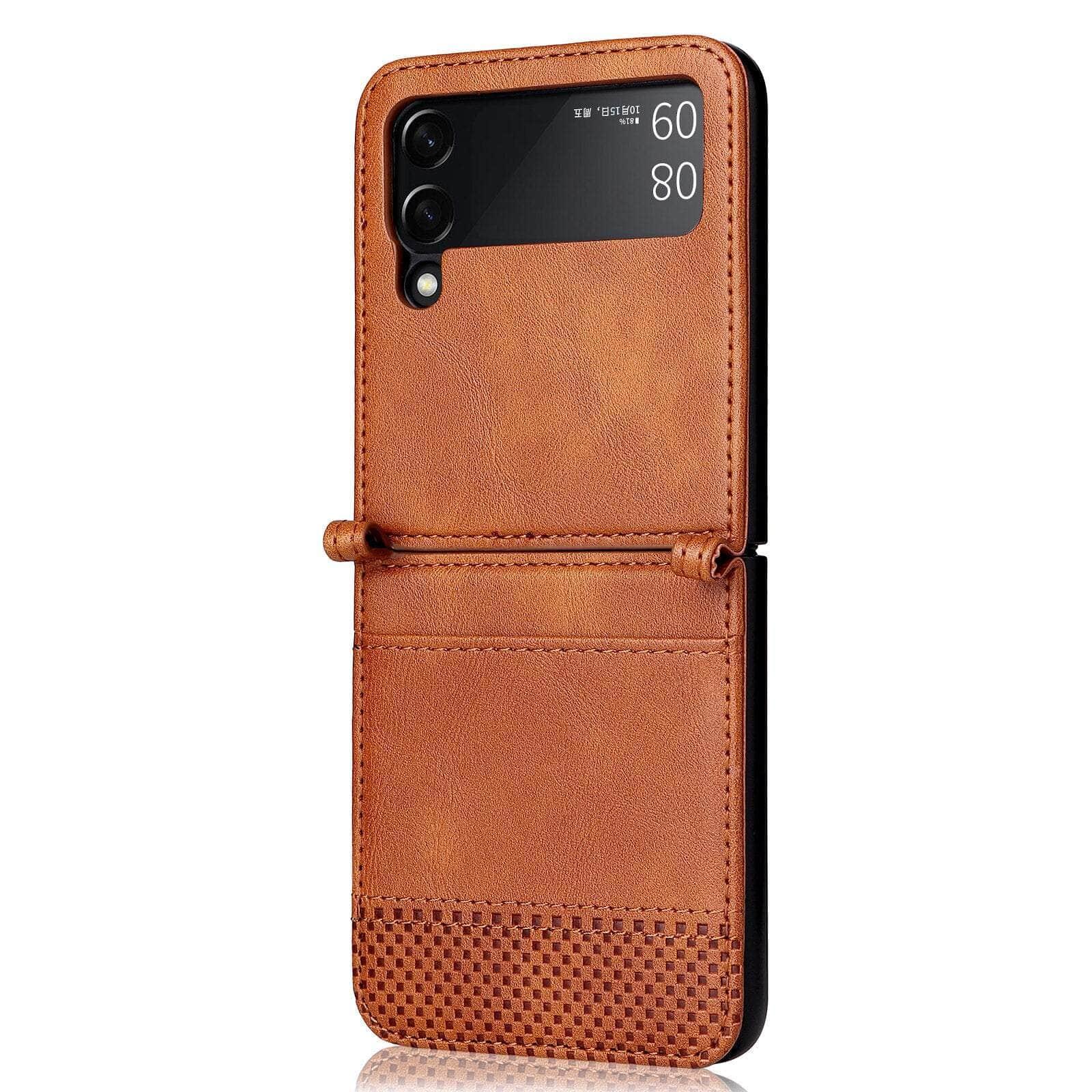 Casebuddy Galaxy Z Flip 4 Card Pocket Leather Case
