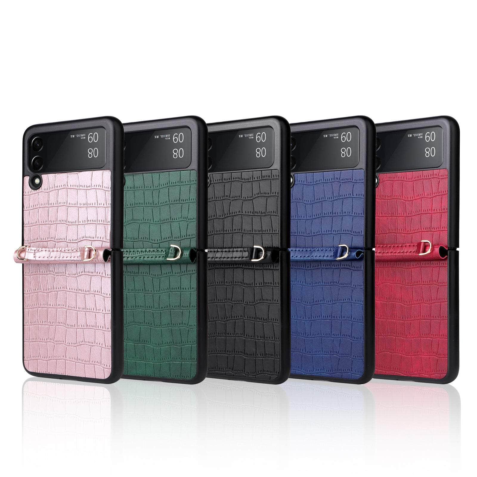 Casebuddy Galaxy Z Flip 4 Leather Hand Strap Case