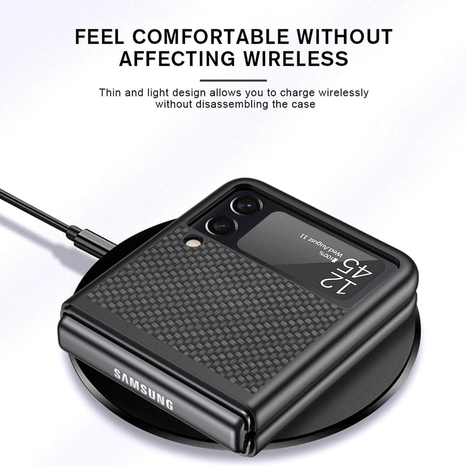 Casebuddy Galaxy Z Flip 4 Luxury Carbon Fiber Slim Case