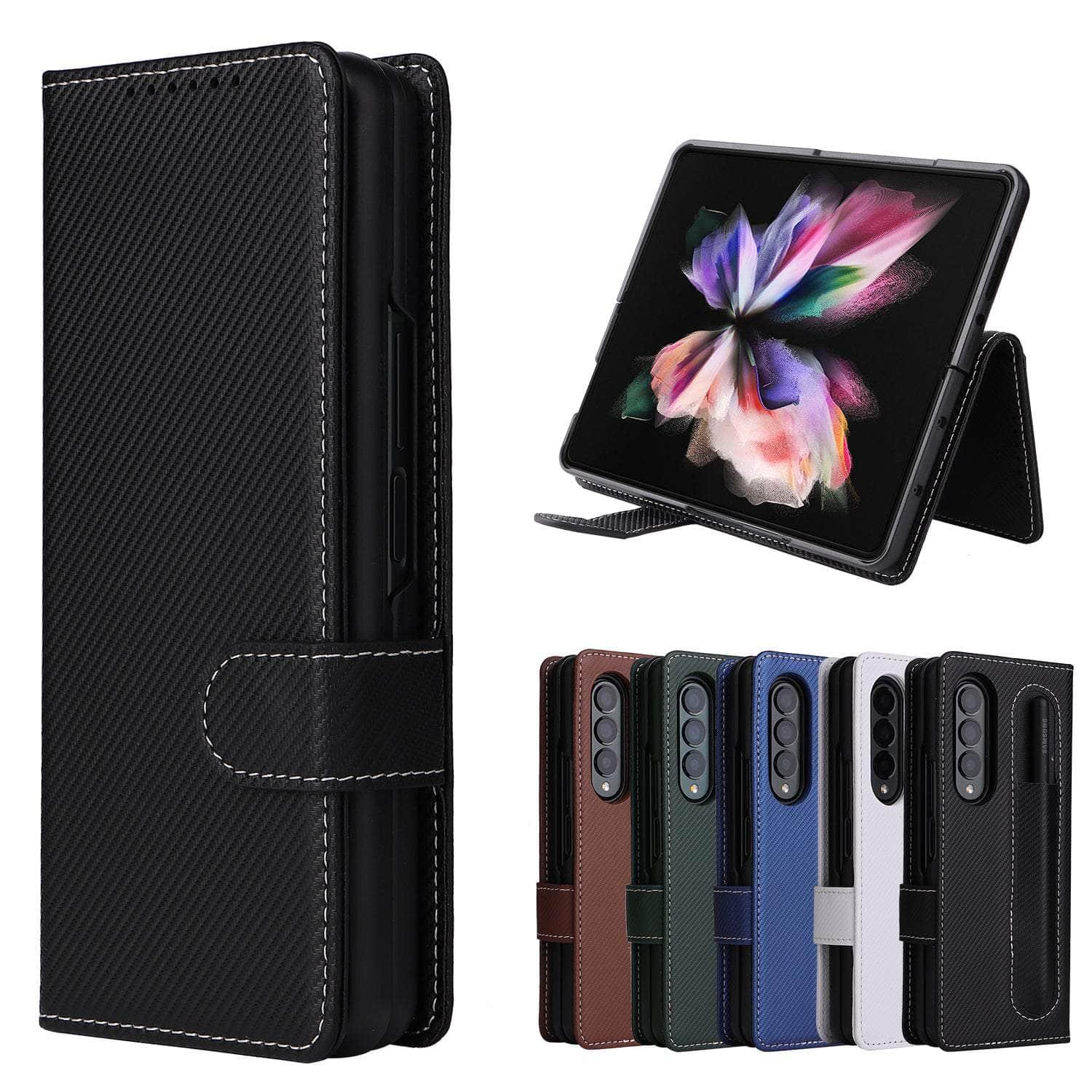 Casebuddy Galaxy Z Fold 3 Anti-Knock Business Leather Wallet