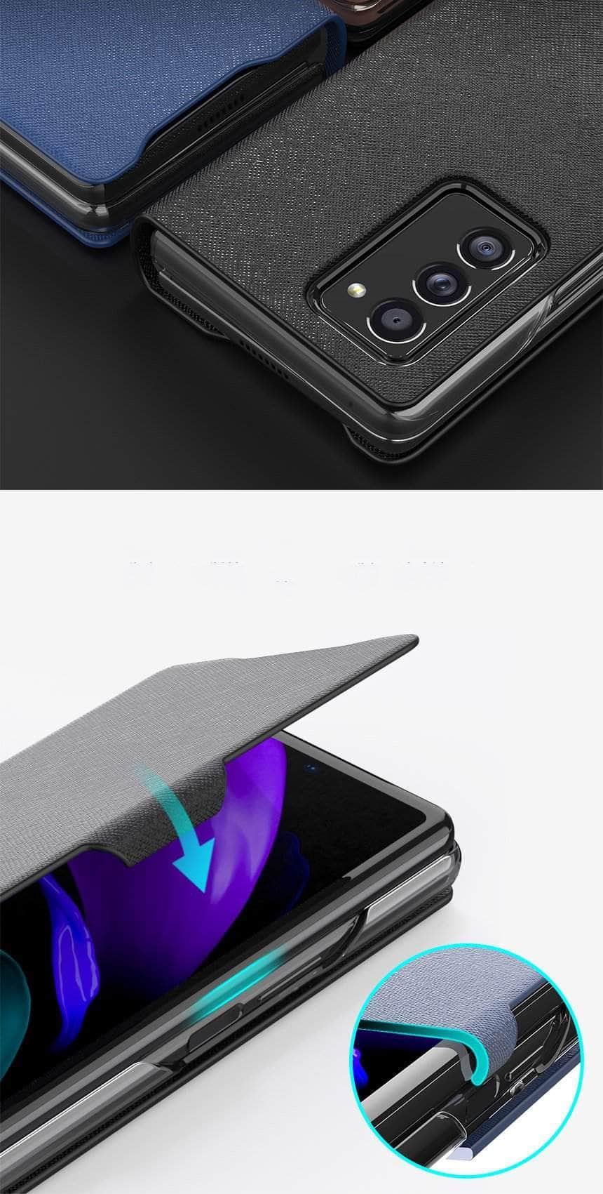 CaseBuddy Australia Casebuddy Galaxy Z Fold 3 Explosion Proof Luxury Cross Pattern Shell