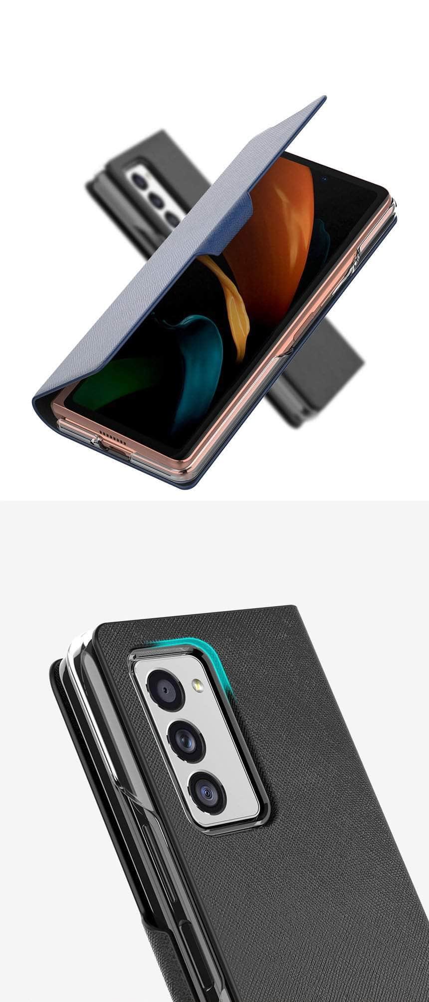 CaseBuddy Australia Casebuddy Galaxy Z Fold 3 Explosion Proof Luxury Cross Pattern Shell