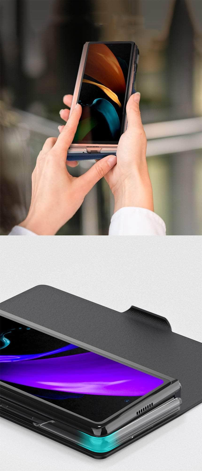 CaseBuddy Australia Casebuddy Galaxy Z Fold 3 Explosion Proof Luxury Cross Pattern Shell