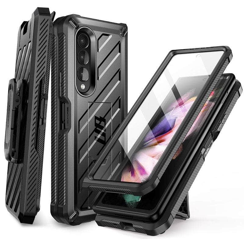 Casebuddy Black / PC + TPU Galaxy Z Fold 3 SUPCASE UB Rugged Belt Clip Case