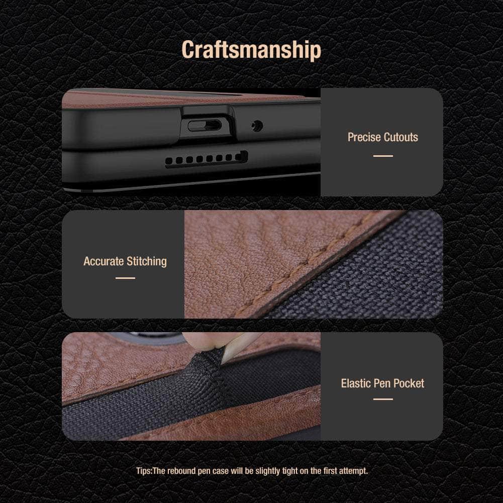 Casebuddy Galaxy Z Fold 4 NILLKIN Luxury Leather Kickstand