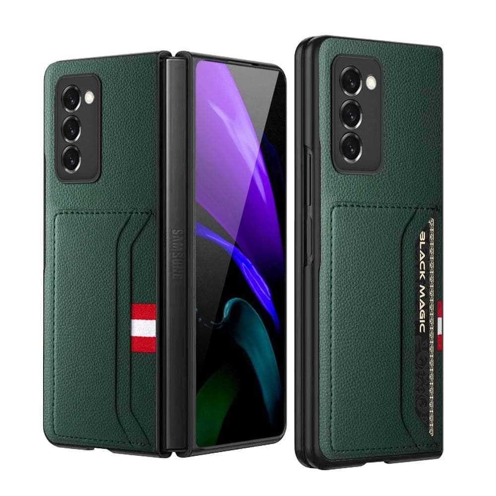 Casebuddy Green / for Galaxy Z Fold 4 Galaxy Z Fold 4 Slim Lightweight Leather Case