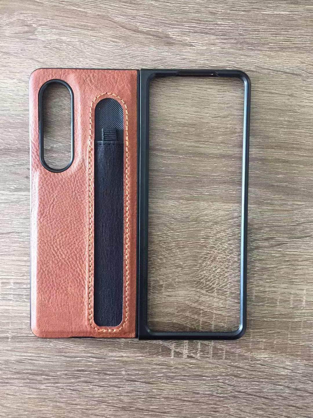 Casebuddy Brown / Fold4 Galaxy Z Fold 4 Stylus Pen Slot Case