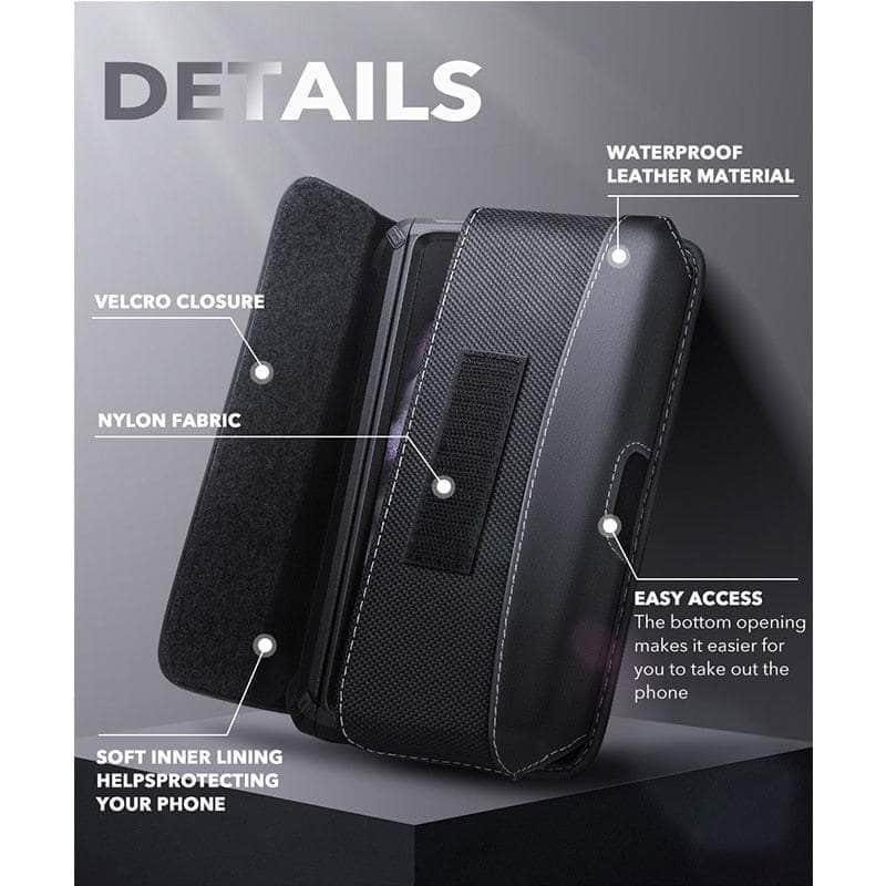 Casebuddy Black / PC + TPU Galaxy Z Fold 4 SUPCASE Wear-Resisting Leather Pouch