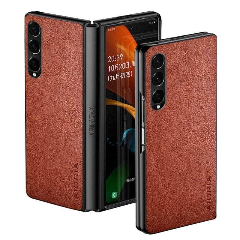 Casebuddy Brown / Fold 4 Galaxy Z Fold 4 Vintage Leather Case