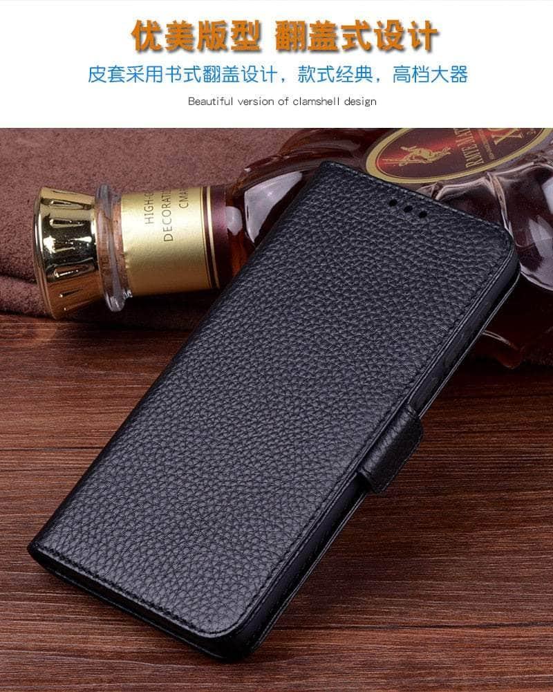 CaseBuddy Australia Casebuddy Genuine Cowhide Leather Flip S22 Ultra Case