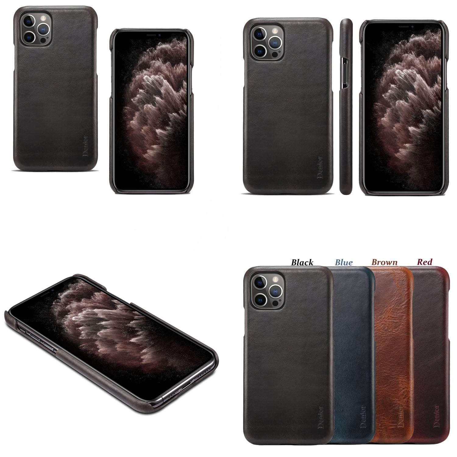 Casebuddy Genuine iPhone 14 Pro Max Leather Vintage Back Case
