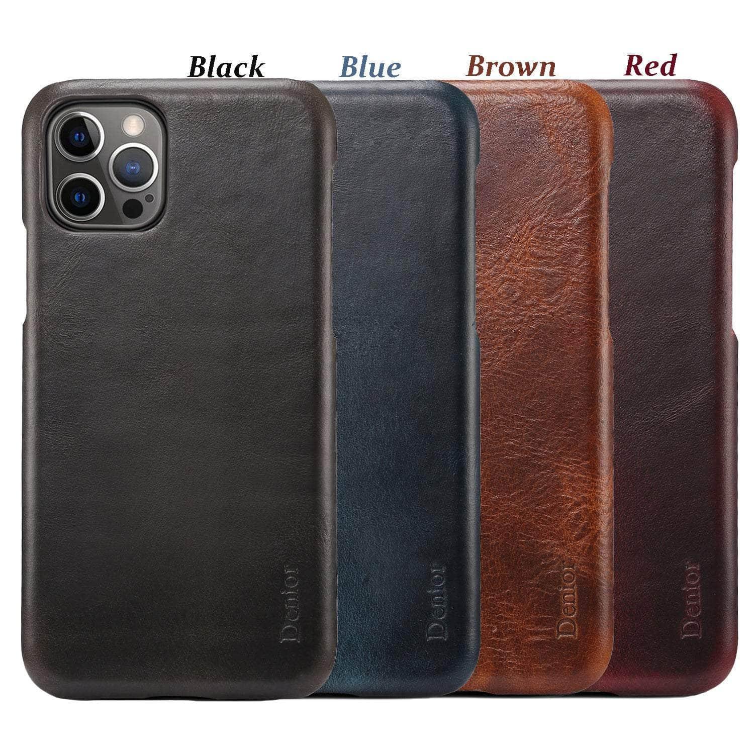 Casebuddy Genuine iPhone 14 Pro Max Leather Vintage Back Case