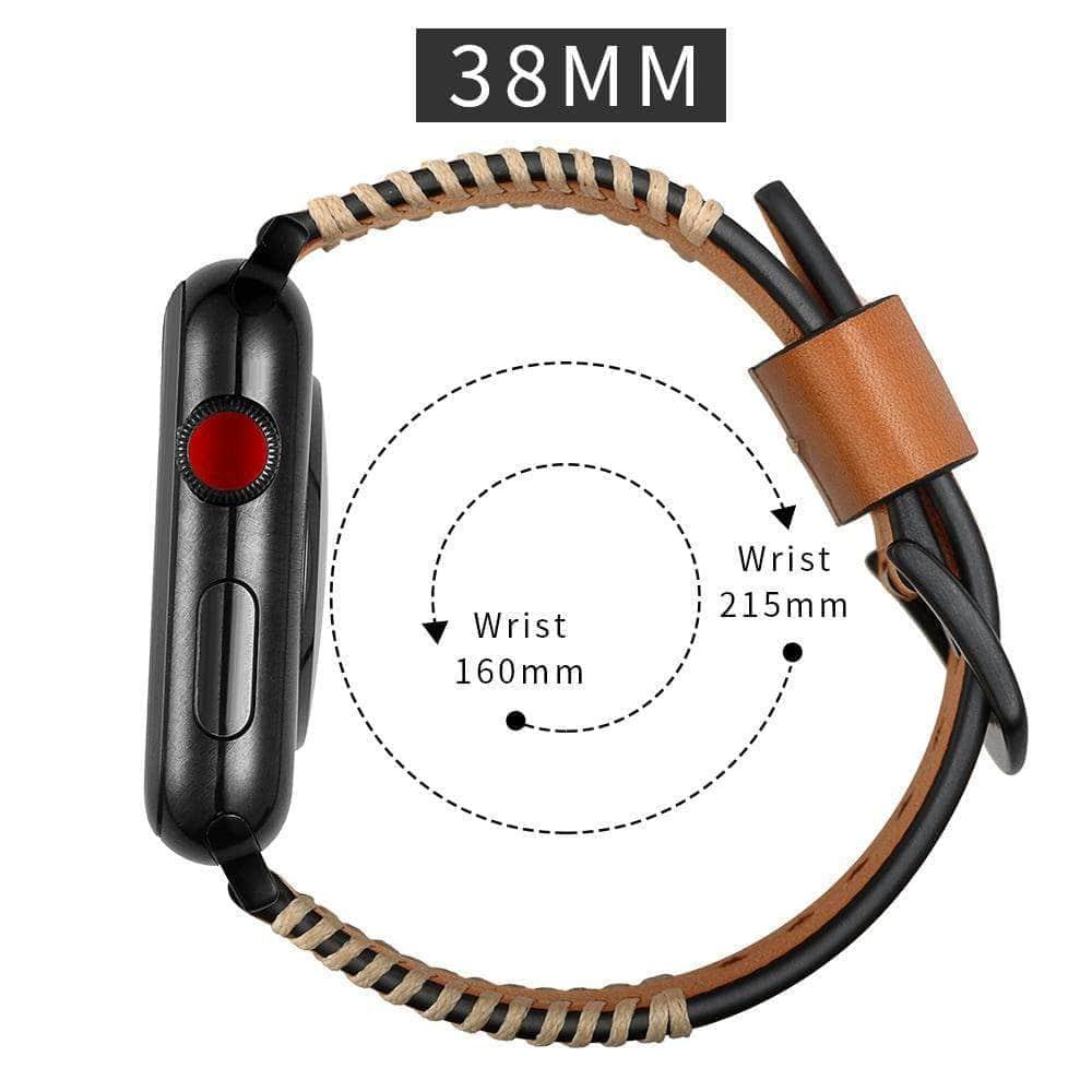 CaseBuddy Australia Casebuddy Genuine Leather Band Apple Watch 6 5 4 3 2 SE 44/42/40/38 Bracelet Belt.