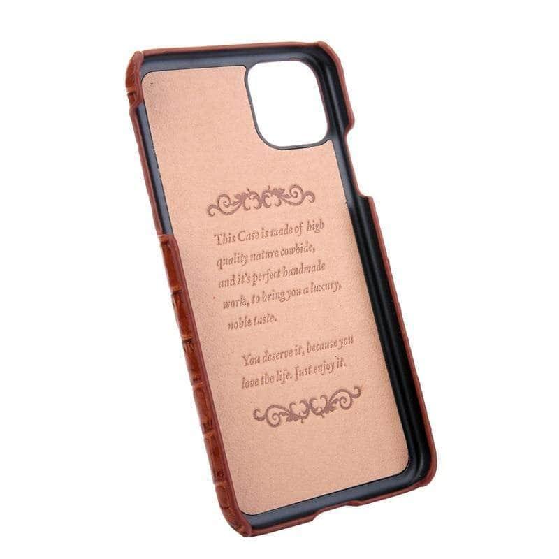 Genuine Leather Case iPhone 11 Pro Max Cover Irregular Protection Coque Casing Wrist Housing - CaseBuddy